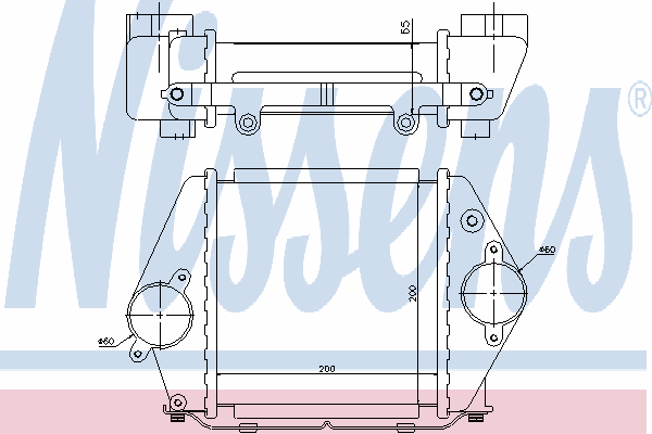 96570 Nissens radiador de aire de admisión