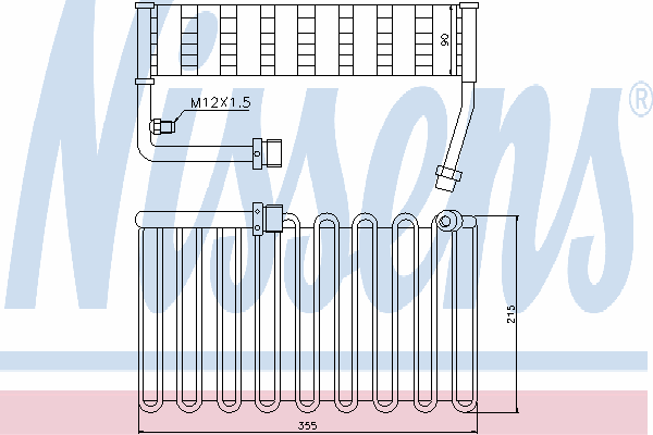 Evaporador, aire acondicionado 92000 Nissens