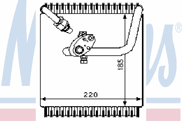 92027 Nissens evaporador, aire acondicionado