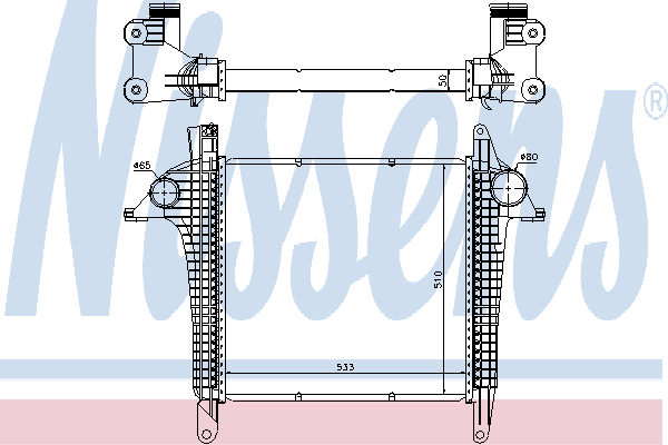 Radiador de aire de admisión 97057 Nissens