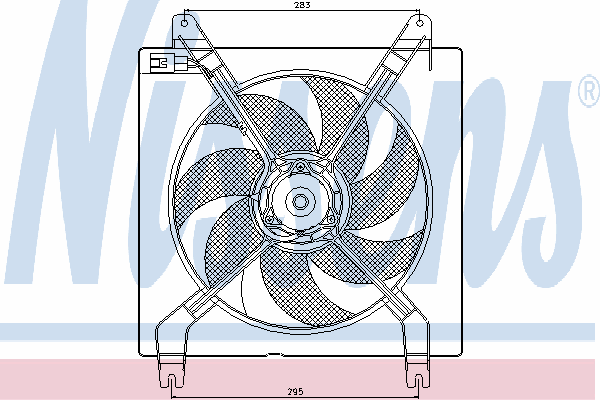 85353 Nissens difusor de radiador, ventilador de refrigeración, condensador del aire acondicionado, completo con motor y rodete