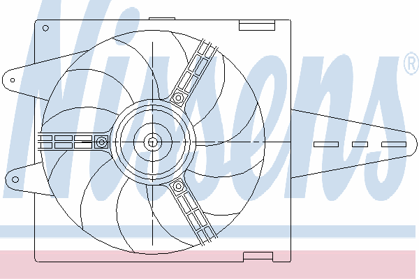 Difusor de radiador, ventilador de refrigeración, condensador del aire acondicionado, completo con motor y rodete 85341 Nissens