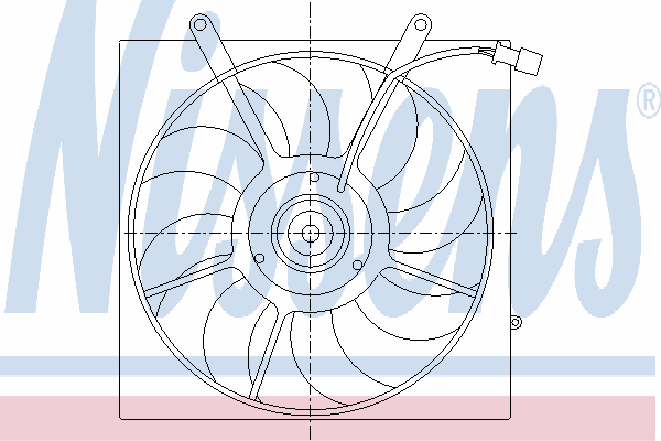 85343 Nissens difusor de radiador, ventilador de refrigeración, condensador del aire acondicionado, completo con motor y rodete