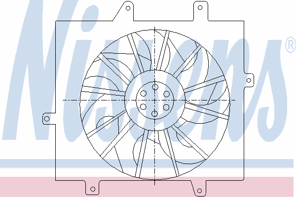 Difusor de radiador, ventilador de refrigeración, condensador del aire acondicionado, completo con motor y rodete 85289 Nissens