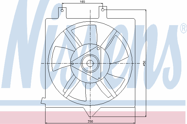 9000825 Nissan/Infiniti Ventilador de refrigeración del motor