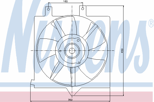 Difusor de radiador, aire acondicionado, completo con motor y rodete 85282 Nissens