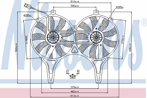 Difusor de radiador, aire acondicionado, completo con motor y rodete 85149 Nissens