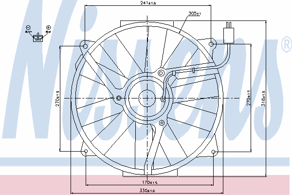 Ventilador (rodete +motor) refrigeración del motor con electromotor completo 85151 Nissens