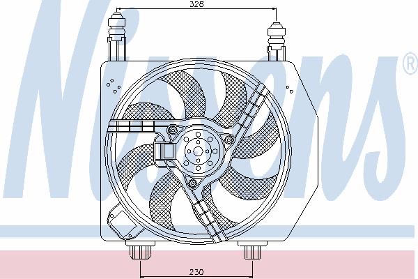 85172 Nissens difusor de radiador, ventilador de refrigeración, condensador del aire acondicionado, completo con motor y rodete