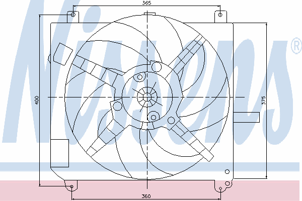 Difusor de radiador, ventilador de refrigeración, condensador del aire acondicionado, completo con motor y rodete 85167 Nissens