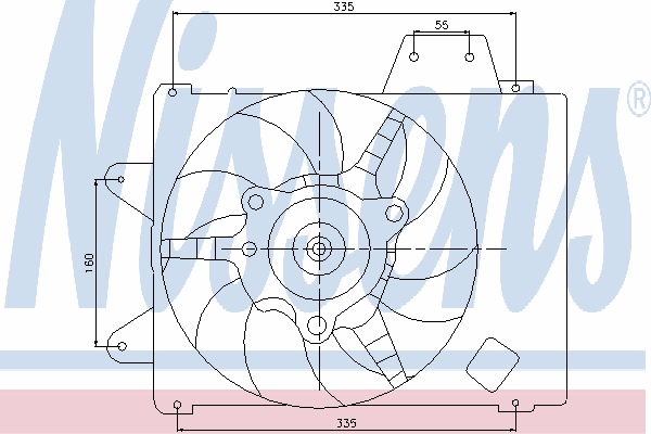 Difusor de radiador, aire acondicionado, completo con motor y rodete 85144 Nissens