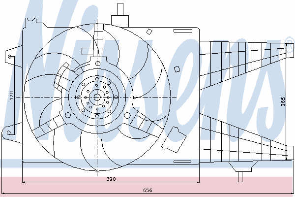 85137 Nissens difusor de radiador, ventilador de refrigeración, condensador del aire acondicionado, completo con motor y rodete