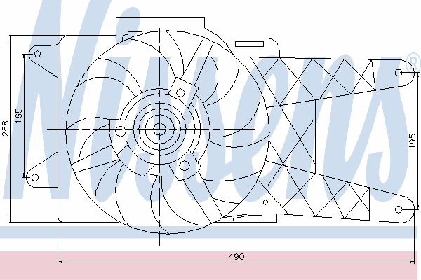 85138 Nissens difusor de radiador, ventilador de refrigeración, condensador del aire acondicionado, completo con motor y rodete