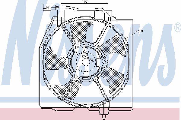 Difusor de radiador, aire acondicionado, completo con motor y rodete 85224 Nissens