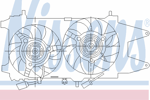 85481 Nissens difusor de radiador, ventilador de refrigeración, condensador del aire acondicionado, completo con motor y rodete