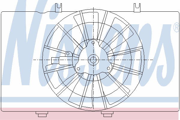 85453 Nissens difusor de radiador, ventilador de refrigeración, condensador del aire acondicionado, completo con motor y rodete