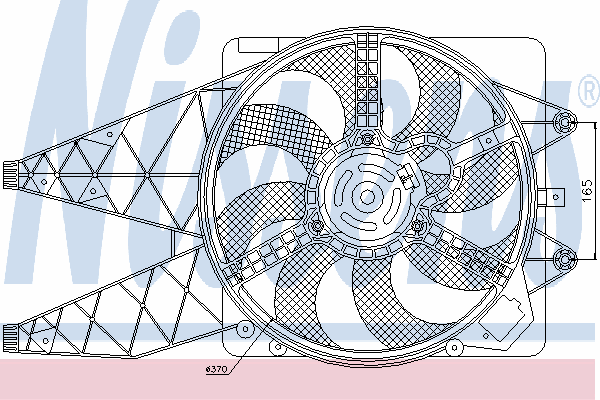 Difusor de radiador, ventilador de refrigeración, condensador del aire acondicionado, completo con motor y rodete 85567 Nissens