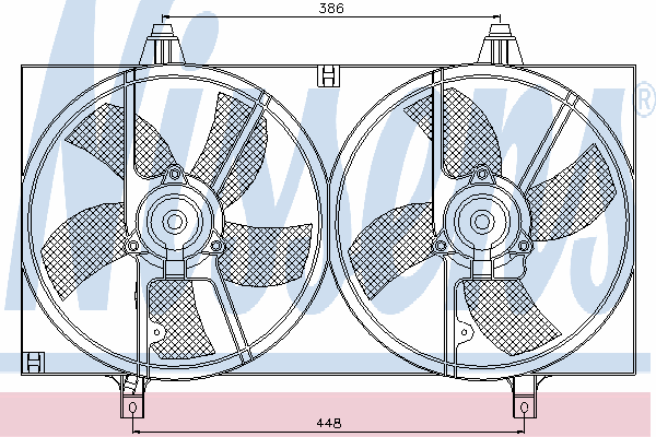 85526 Nissens ventilador (rodete +motor refrigeración del motor con electromotor completo)