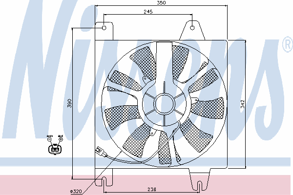 85392 Nissens difusor de radiador, aire acondicionado, completo con motor y rodete