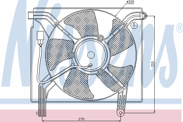 85360 Nissens difusor de radiador, aire acondicionado, completo con motor y rodete