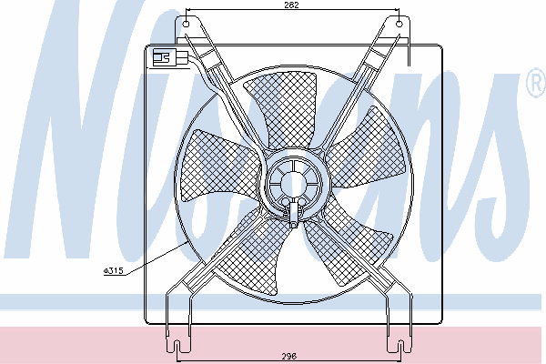 85355 Nissens difusor de radiador, ventilador de refrigeración, condensador del aire acondicionado, completo con motor y rodete