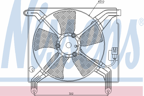 85358 Nissens difusor de radiador, ventilador de refrigeración, condensador del aire acondicionado, completo con motor y rodete