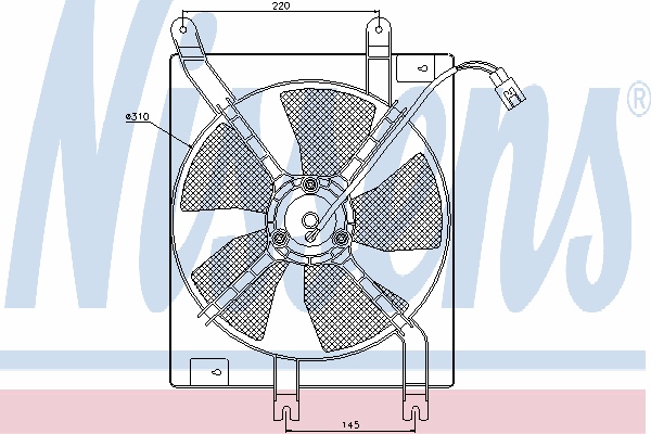 85356 Nissens ventilador (rodete +motor aire acondicionado con electromotor completo)