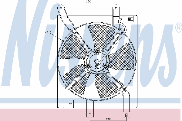 85357 Nissens ventilador (rodete +motor aire acondicionado con electromotor completo)