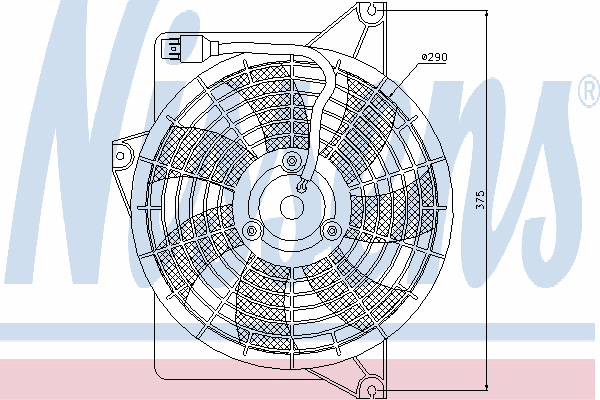 Difusor de radiador, aire acondicionado, completo con motor y rodete 85371 Nissens