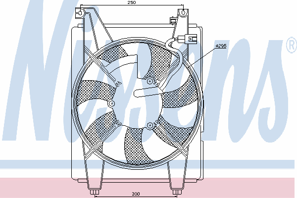 85369 Nissens difusor de radiador, aire acondicionado, completo con motor y rodete
