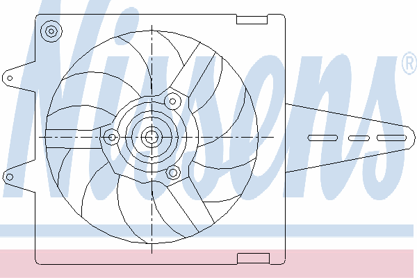 Difusor de radiador, ventilador de refrigeración, condensador del aire acondicionado, completo con motor y rodete 85427 Nissens