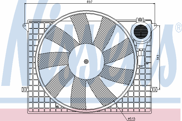 85401 Nissens ventilador (rodete +motor refrigeración del motor con electromotor completo)