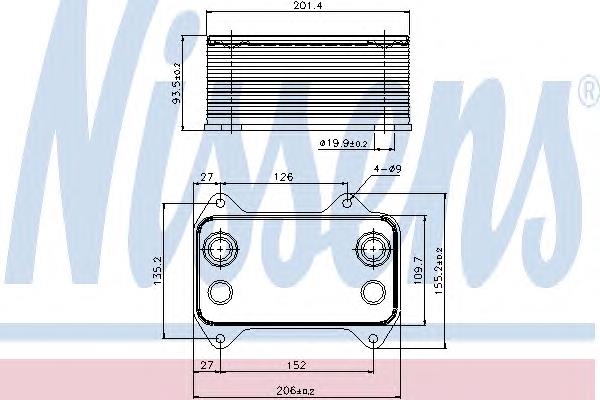 90690 Nissens radiador de aceite