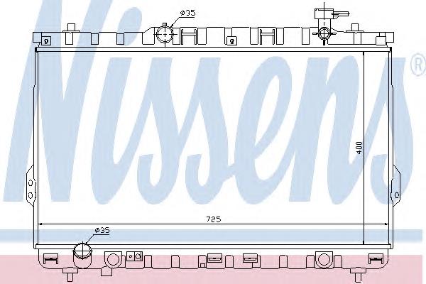 67029 Nissens radiador refrigeración del motor