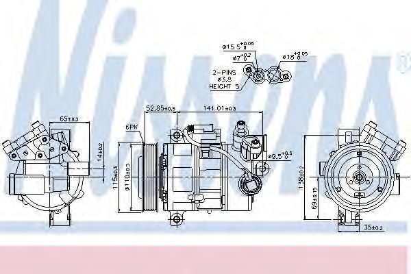 Compresor ac Nissens 89086 precio, desde 246,98 EUR