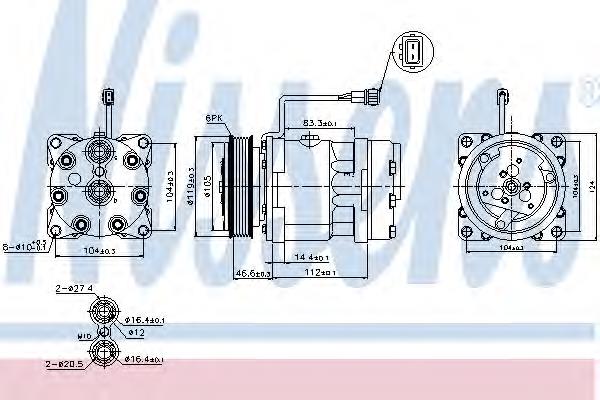 Compresor ac Nissens 89083 precio, desde 192,49 EUR