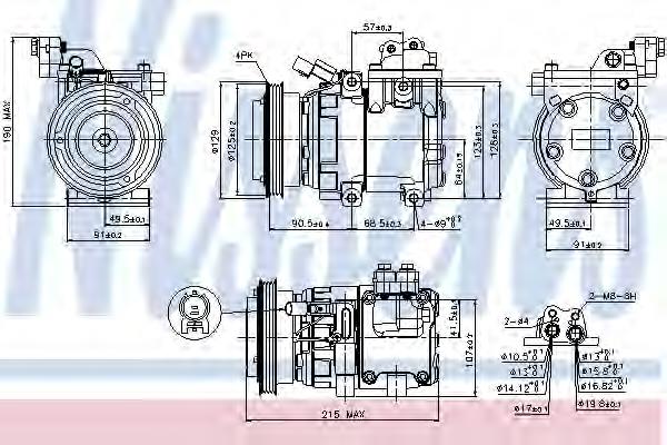 Compresor de aire acondicionado 89085 Nissens