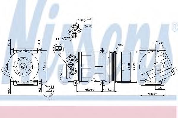Compresor ac Nissens 89202 precio, desde 92,56 EUR