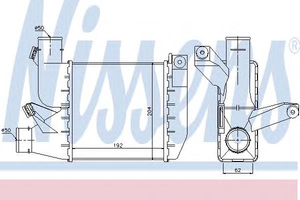 Radiador de aire de admisión 96697 Nissens