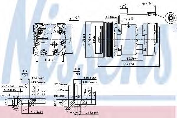 Compresor de aire acondicionado 89411 Nissens