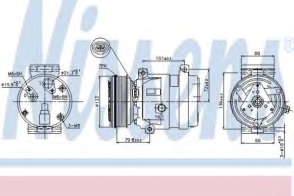 Compresor de aire acondicionado 89267 Nissens
