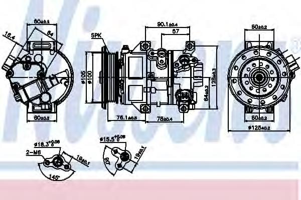 89309 Nissens compresor de aire acondicionado