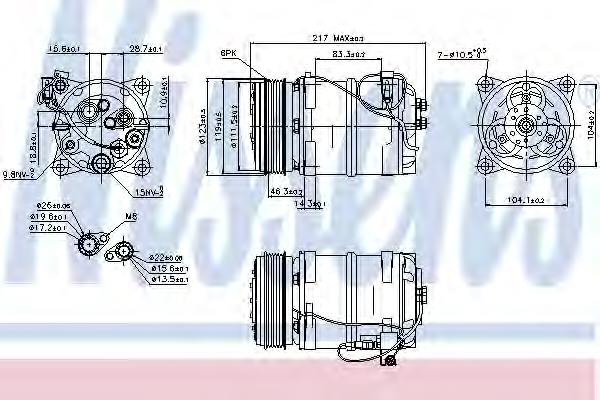 89249 Nissens Compresor climatizador