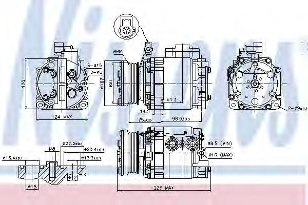 Compresor ac Nissens 89354 precio, desde 223,70 EUR