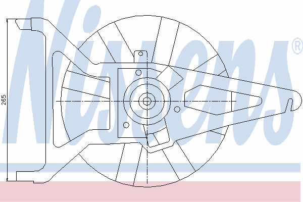 Ventilador (rodete +motor) refrigeración del motor con electromotor completo 85041 Nissens