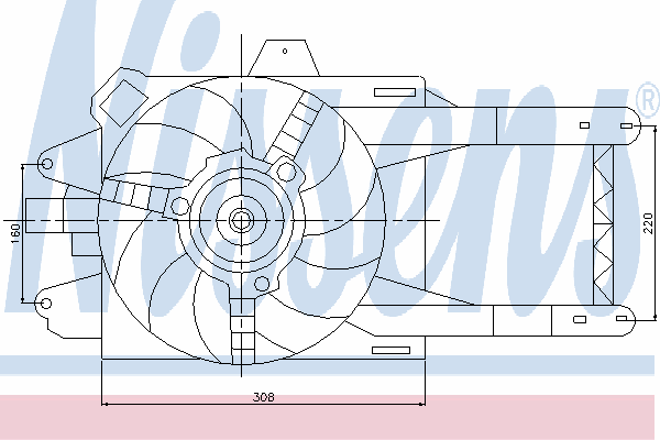 46763326 Fiat/Alfa/Lancia difusor de radiador, ventilador de refrigeración, condensador del aire acondicionado, completo con motor y rodete