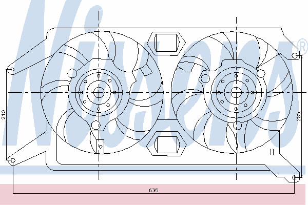 Ventilador, refrigeración del motor 60624712 Fiat/Alfa/Lancia