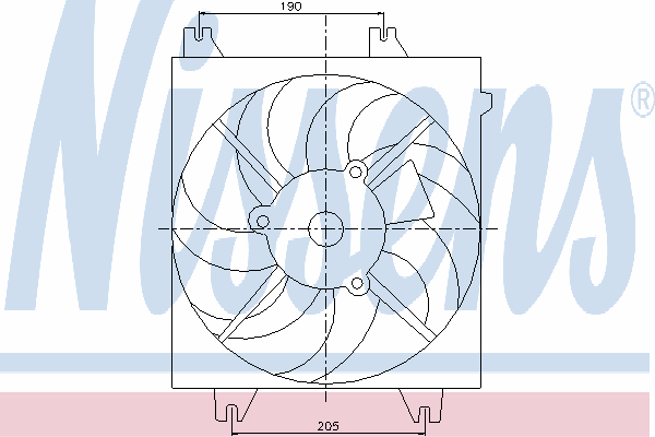 85086 Nissens ventilador (rodete +motor aire acondicionado con electromotor completo)