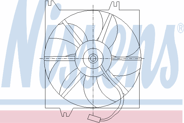 85085 Nissens difusor de radiador, ventilador de refrigeración, condensador del aire acondicionado, completo con motor y rodete