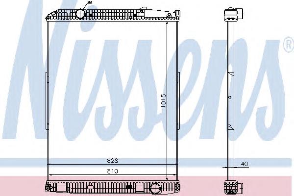 Radiador refrigeración del motor 671690 Nissens